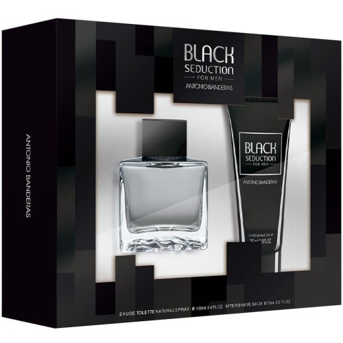 Kit Antonio Banderas Black Seduction Perfume Masculino 100 ml +  Loção Pós Barba 75 ml